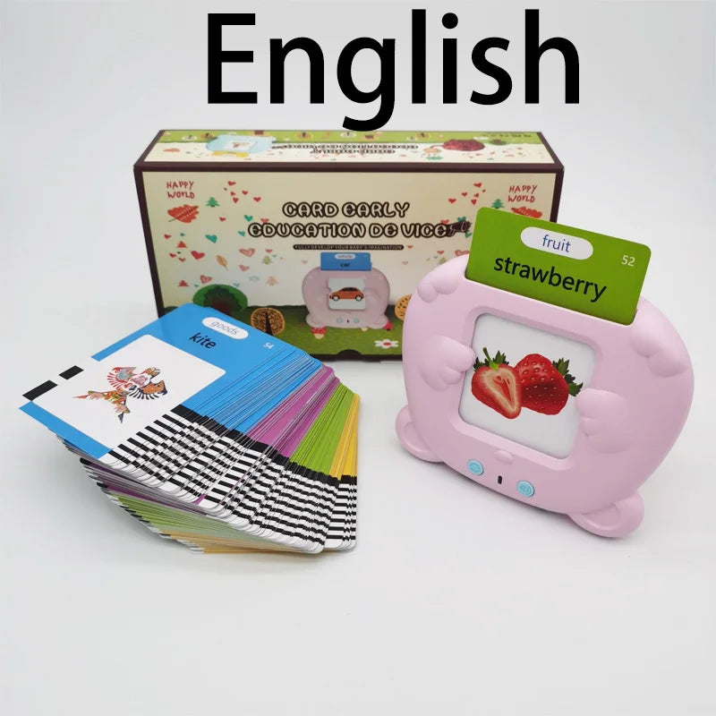 Learning Machine for Kid Talking Flash Cards Kindergarten Kids Language Electronic Audio Book LearnEnglish German Spanish French