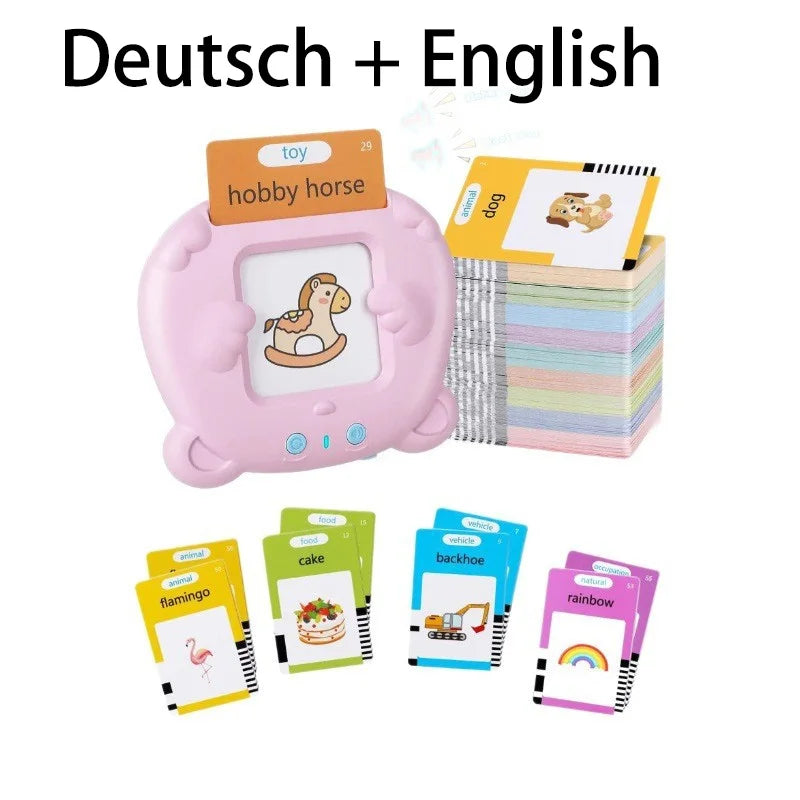 Learning Machine for Kid Talking Flash Cards Kindergarten Kids Language Electronic Audio Book LearnEnglish German Spanish French