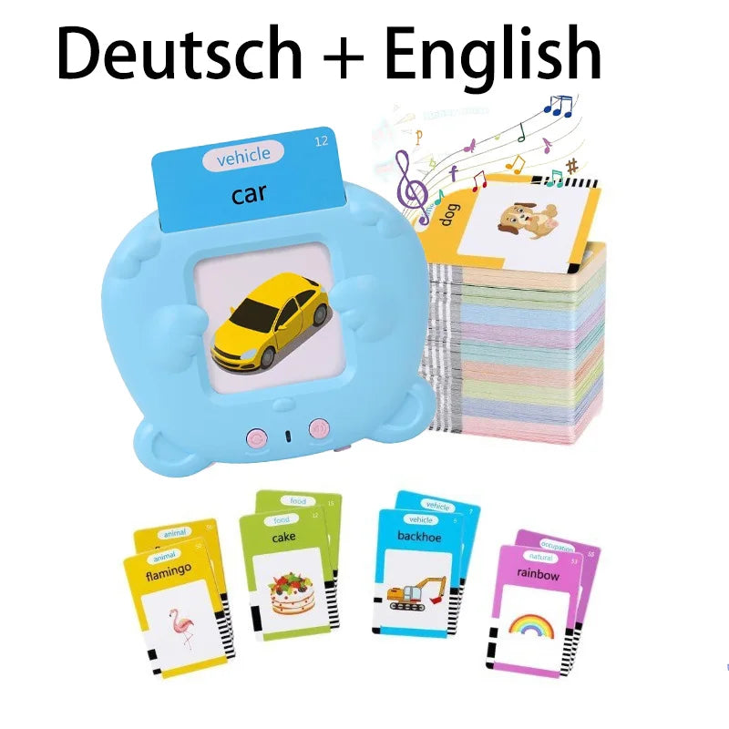 Learning Machine for Kid Talking Flash Cards Kindergarten Kids Language Electronic Audio Book LearnEnglish German Spanish French
