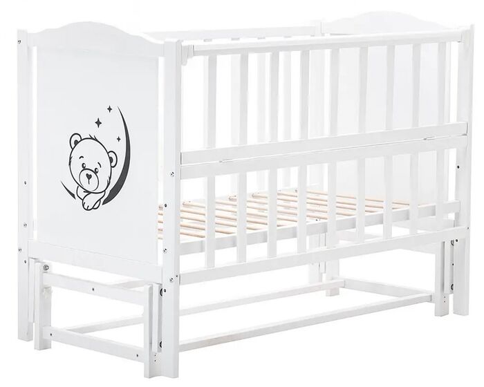 Ліжечко Babyroom Тедди Т-02 білий (625850)